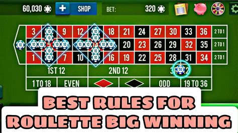 roulette winning rules